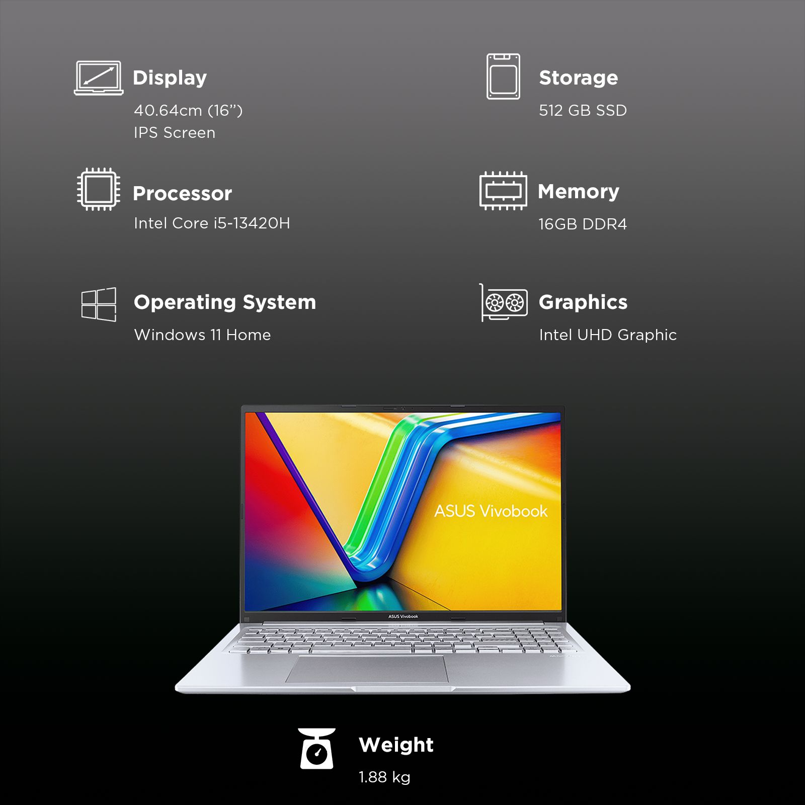 Buy ASUS Vivobook 16 X1605VA-MB1627WS Intel Core i5 13th Gen Thin